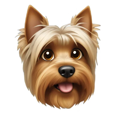 biver-yorkshire terrier with brown nose sticker