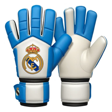Des gants de gardien de but de foot Real Madrid blanc le plus réaliste possible  sticker