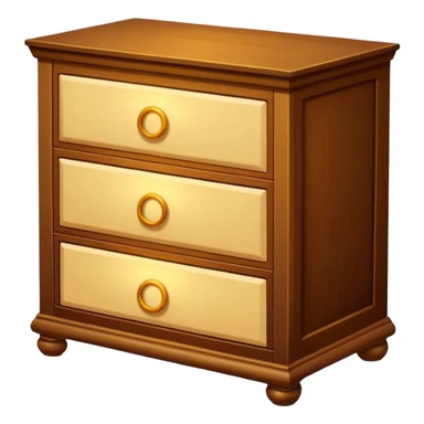 A Cupboard-commode-drawer-night-bed-stand furniture with a night lamp sticker