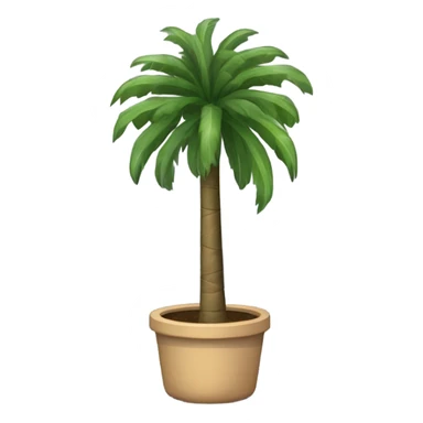 A yukka palm in a pot sticker