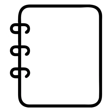 notebook icon, simple, clear, easily recognizable, no text sticker