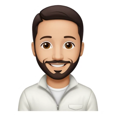 AJ McLean from Backstreet Boys with dark brown hair, white outfit sticker