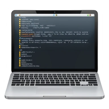 laptop with code editor open, simple, clear, no text sticker