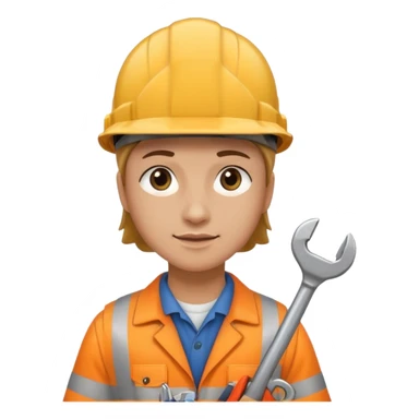 Engineer with wrench,Train Crew. sticker