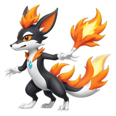 Salandit-Braixen-fusion sticker