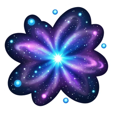 Dark dull divine celestial nebulae glistening glossy sparkly shiny glittery scenery  sticker