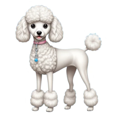 Poodle with very very long legs sticker