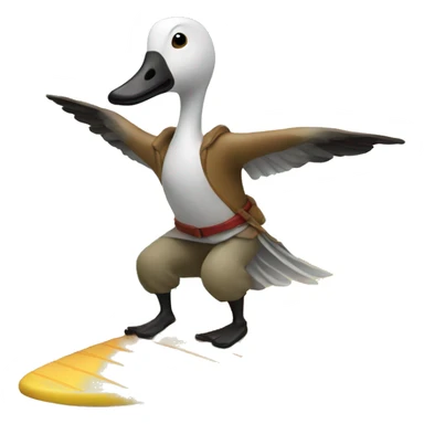 geese surfer sticker