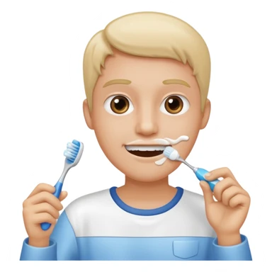 Brushing your teeth sticker