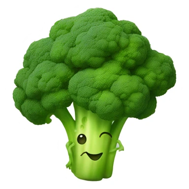 Broccoli and smileyface sticker