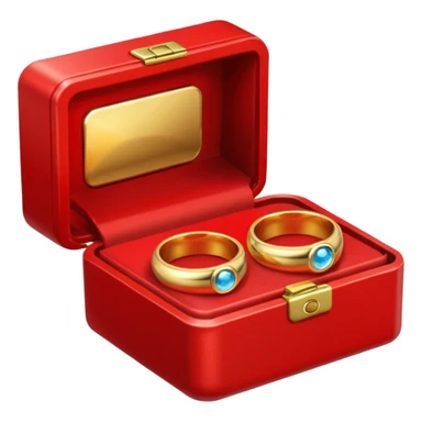 Couple of ring in red box sticker