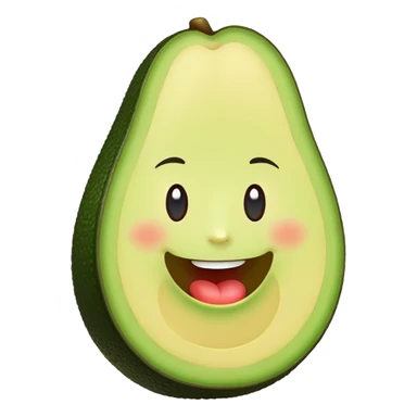 Avocado with lips sticker