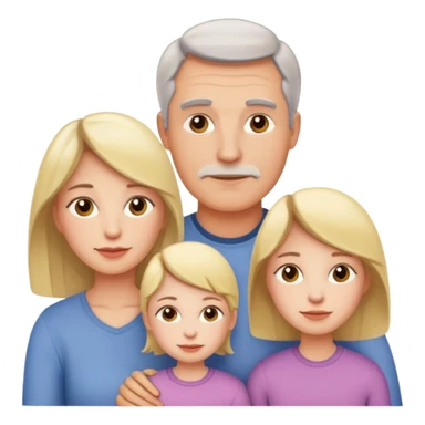Familia un papá una mamá y una hija grande  sticker