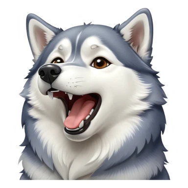 Husky howling in celebration sticker