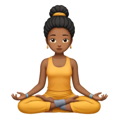 black girl meditating sticker