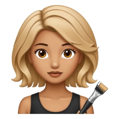 Girlwith  hairstyle tools  sticker