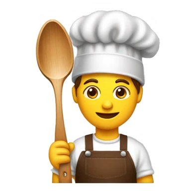 Patissier avec cuillère en bois sticker