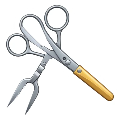 A hand with scissors cutting sticker