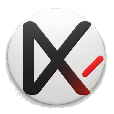 A full black colour round circle, in it a letter 's' in white colour and a latter 'x' in red colour in English language  sticker