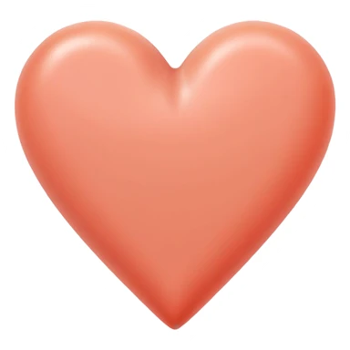Pastel salmon red color heart sticker