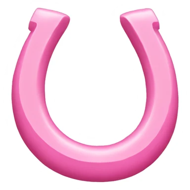 a pink horseshoe sticker