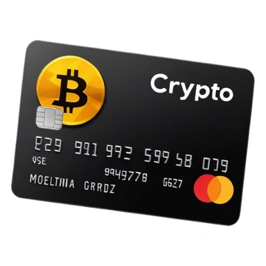 black credit card with "CRYPTO" text on it sticker