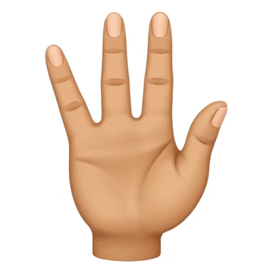 “Emoji of a hand with the index finger bent back, middle finger raised, and thumb touching ring finger in a circle, flat emoji style.” sticker