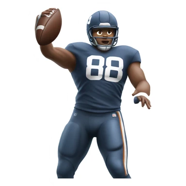 Tight end catching football sticker