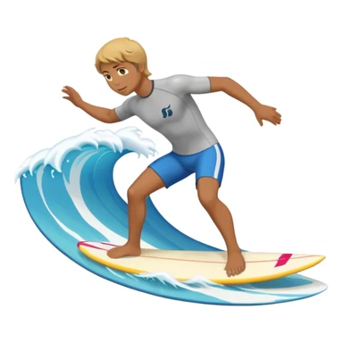 person surfing on a big wave sticker