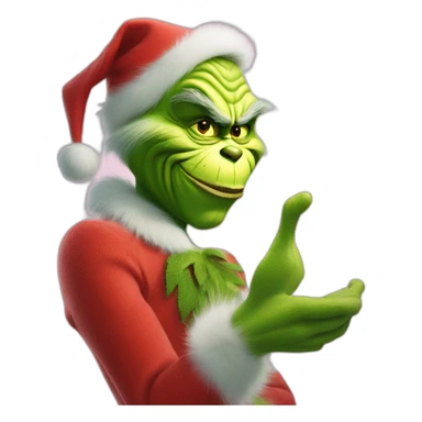 The grinch amd the Mask shaking hand sticker