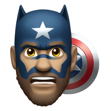 A werewolf looking captain america sticker
