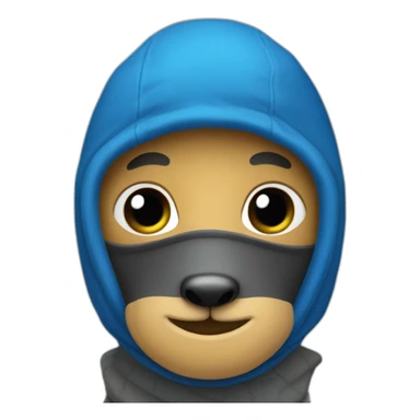 anteater with blue balaclava sticker