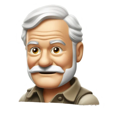 Ernest Hemingway with one thumbs up sticker