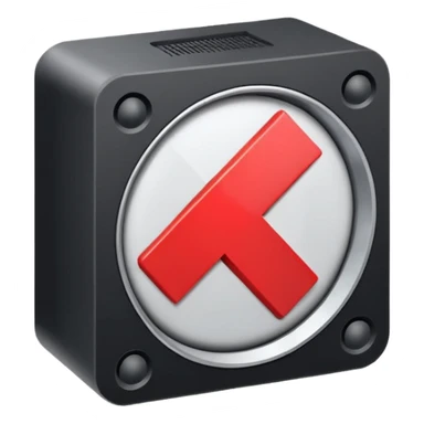 mac os icon audio speaker forbidden mute isometric cross sticker