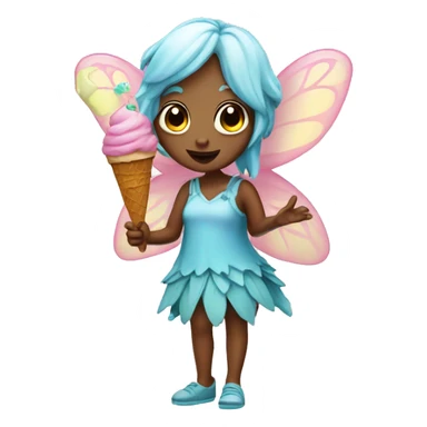 Fairy with icecream sticker