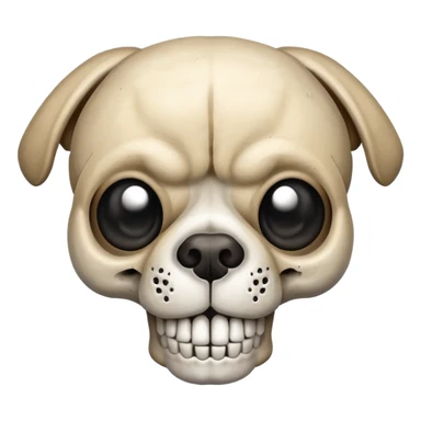 Pug dog skull sticker