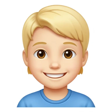 child walking with a smile, cheerful and active sticker