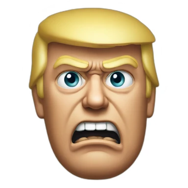 Angry Trump sticker