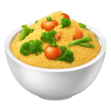Bowl of couscous with vegetables  sticker