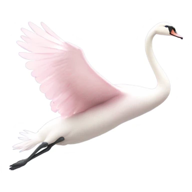 pastel pink swan sticker