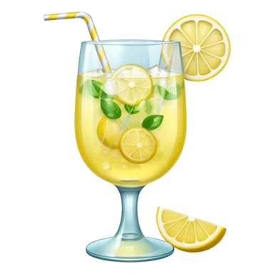 lemonade in a fancy glass with sparkles sticker