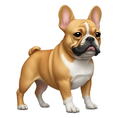 Donald trump riding a tan French bulldog sticker