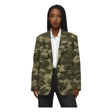camouflage Wooli oversize blazer sticker