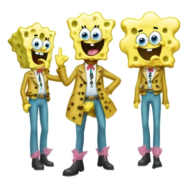 SpongeBob dressed like Dolly Parton  sticker