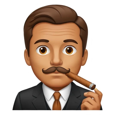Mafia guy with a cigar in his mouth sticker