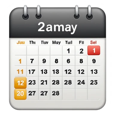 simple calendar without days sticker