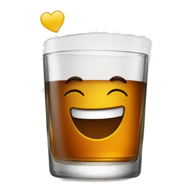Happy glass of whiskey sticker