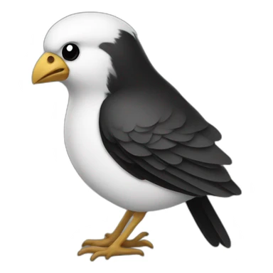 Black and white twitter bird sticker