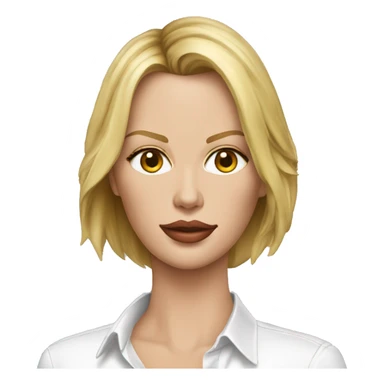 charlize theron ultra realistic wearing shirt sticker