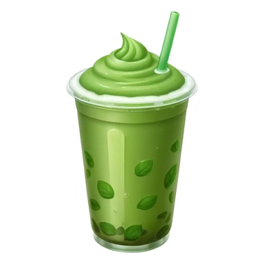 iced matcha in a plastic cup sticker